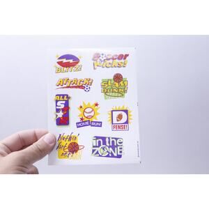 Sports, Phrases, Sticker Sheet, Football, Basketball, Soccer, Baseball, Hallmark